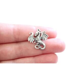 Sterling Silver Dragon Pendant, Silver Dragon Pendant